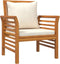 vidaXL - Fauteuils - 2 - st - met - crèmewitte - kussens - massief - acaciahout