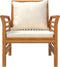 vidaXL - Fauteuils - 2 - st - met - crèmewitte - kussens - massief - acaciahout