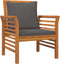 vidaXL - Fauteuils - 2 - st - met - donkergrijze - kussens - massief - acaciahout