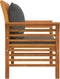 vidaXL - Fauteuils - 2 - st - met - donkergrijze - kussens - massief - acaciahout
