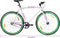 vidaXL - Fiets - met - vaste - versnelling - 700 - c - 55 - cm - wit - en - groen