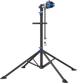 vidaXL - Fietsreparatiestandaard - inklapbaar - 108-188 - cm - blauw - staal