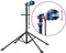 vidaXL - Fietsreparatiestandaard - inklapbaar - 108-188 - cm - blauw - staal