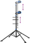 vidaXL - Fietsreparatiestandaard - inklapbaar - 108-188 - cm - blauw - staal