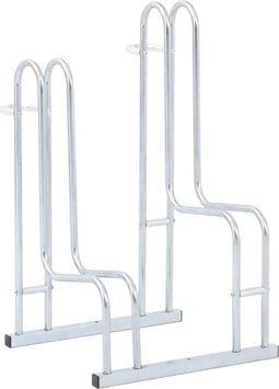 vidaXL - Fietsstandaard - voor - 2 - fietsen - vrijstaand - gegalvaniseerd - staal