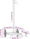 vidaXL - Fietstrailer - 122x53x28 - cm - ijzer - zwart