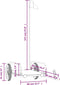 vidaXL - Fietstrailer - 122x53x31 - cm - ijzer - zwart