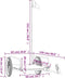 vidaXL - Fietstrailer - 126x63x34 - cm - ijzer - zwart