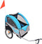 vidaXL - Fietstrailer - 30 - kg - grijs - en - blauw