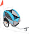 vidaXL - Fietstrailer - 30 - kg - grijs - en - blauw