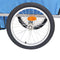 vidaXL - Fietstrailer - 30 - kg - grijs - en - blauw