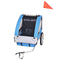 vidaXL - Fietstrailer - 30 - kg - grijs - en - blauw