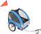 vidaXL - Fietstrailer - 30 - kg - grijs - en - blauw