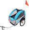 vidaXL - Fietstrailer - 30 - kg - grijs - en - blauw