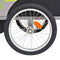 vidaXL - Fietstrailer - 30 - kg - grijs - en - groen