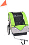 vidaXL - Fietstrailer - 30 - kg - grijs - en - groen
