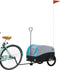 vidaXL - Fietstrailer - 30 - kg - ijzer - zwart - en - blauw
