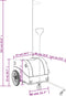 vidaXL - Fietstrailer - 30 - kg - ijzer - zwart - en - blauw