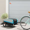 vidaXL - Fietstrailer - 30 - kg - ijzer - zwart - en - blauw