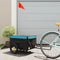 vidaXL - Fietstrailer - 30 - kg - ijzer - zwart - en - blauw