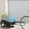 vidaXL - Fietstrailer - 30 - kg - ijzer - zwart - en - blauw