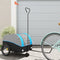 vidaXL - Fietstrailer - 30 - kg - ijzer - zwart - en - blauw
