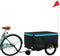 vidaXL - Fietstrailer - 30 - kg - ijzer - zwart - en - blauw