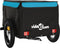 vidaXL - Fietstrailer - 30 - kg - ijzer - zwart - en - blauw