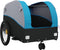 vidaXL - Fietstrailer - 30 - kg - ijzer - zwart - en - blauw