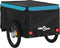 vidaXL - Fietstrailer - 30 - kg - ijzer - zwart - en - blauw