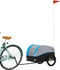 vidaXL - Fietstrailer - 30 - kg - ijzer - zwart - en - blauw