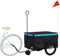 vidaXL - Fietstrailer - 30 - kg - ijzer - zwart - en - blauw