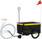vidaXL - Fietstrailer - 30 - kg - ijzer - zwart - en - geel