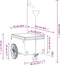 vidaXL - Fietstrailer - 30 - kg - ijzer - zwart - en - geel