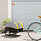 vidaXL - Fietstrailer - 30 - kg - ijzer - zwart - en - geel
