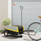 vidaXL - Fietstrailer - 30 - kg - ijzer - zwart - en - geel