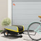 vidaXL - Fietstrailer - 30 - kg - ijzer - zwart - en - geel