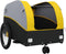 vidaXL - Fietstrailer - 30 - kg - ijzer - zwart - en - geel
