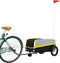vidaXL - Fietstrailer - 30 - kg - ijzer - zwart - en - geel