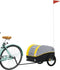 vidaXL - Fietstrailer - 30 - kg - ijzer - zwart - en - geel