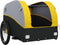 vidaXL - Fietstrailer - 30 - kg - ijzer - zwart - en - geel