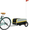 vidaXL - Fietstrailer - 30 - kg - ijzer - zwart - en - geel