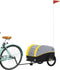 vidaXL - Fietstrailer - 30 - kg - ijzer - zwart - en - geel