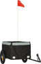 vidaXL - Fietstrailer - 30 - kg - ijzer - zwart - en - grijs