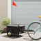 vidaXL - Fietstrailer - 30 - kg - ijzer - zwart - en - grijs