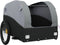 vidaXL - Fietstrailer - 30 - kg - ijzer - zwart - en - grijs