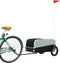 vidaXL - Fietstrailer - 30 - kg - ijzer - zwart - en - grijs