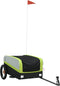 vidaXL - Fietstrailer - 30 - kg - ijzer - zwart - en - groen