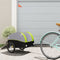 vidaXL - Fietstrailer - 30 - kg - ijzer - zwart - en - groen