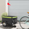 vidaXL - Fietstrailer - 30 - kg - ijzer - zwart - en - groen